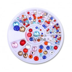 Carusel 3D pentru unghii C099 cu strasuri din Cristale combinate 1,5-5mm